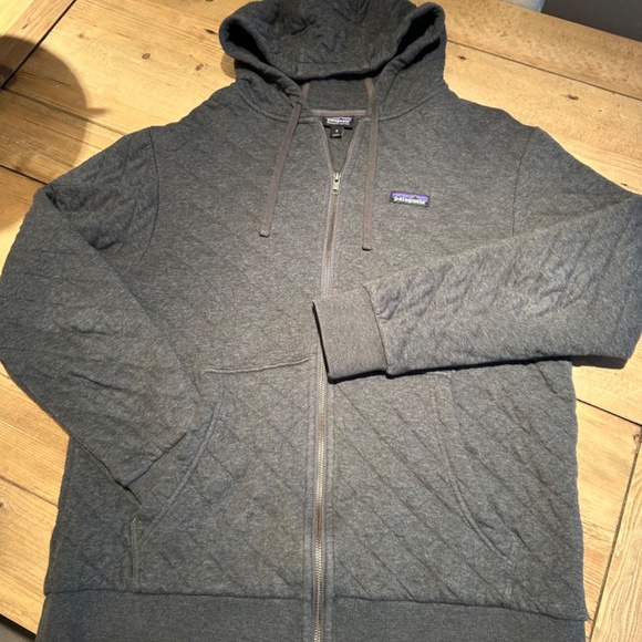 Patagonia Organic Cotton Quilt Full-Zip Hoodie - Men's Medium, in Charcoal - Picture 2 of 11